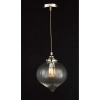 Szklana wisząca lampa Mya MYA0138 do salonu nad stół nikiel