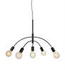 Wisząca lampa czarna Cygnus sypialniana nad łóżko industrial