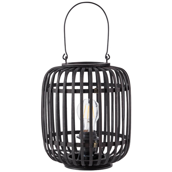 Bambusowa lampa stołowa Woodrow 93062/76 lampion czarny