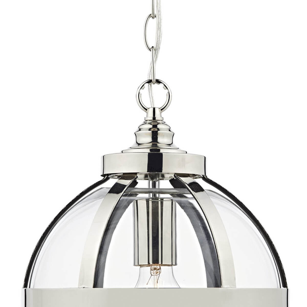 Kulista lampa wisząca HEATH HEA0138 nad stół srebrny