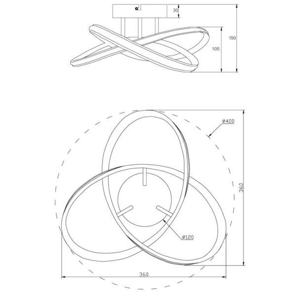 Sufitowa lampa AZELRIA DL131-62101 LED 15W 4000K metal biały