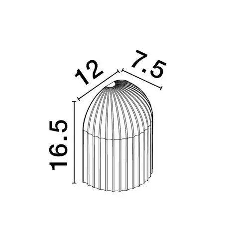 Ryflowana lampa ścienna GIRONTO LE45304 do salonu gipsowa biała