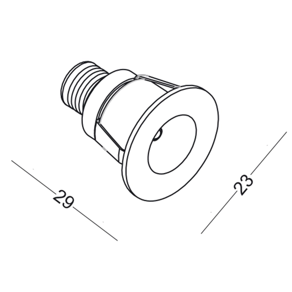 Lampa okragła podtynkowa POINT 288001205 LED 1W 4000K downlight złoty