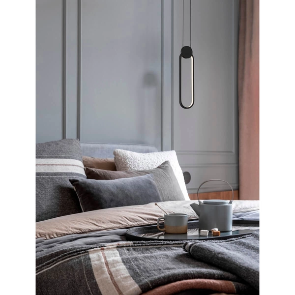 modernistyczna lampa wisząca Barre LE43550 LED 11W 3000K czarna outlet