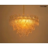 Wisząca lampa na łańcuchu CLARA złota MSE1501100560 9xE14 szklana glamour