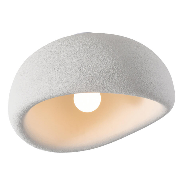 Kopułowa lampa sufitowa STONE DN426-50C metalowa do salonu biała