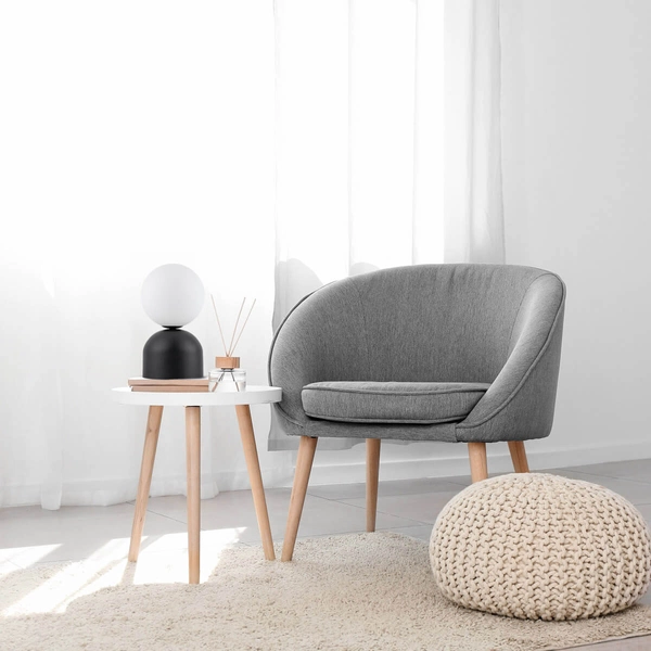 Biurkowa lampka Miki 16044 bubble do gabinetu metalowa czarna biała