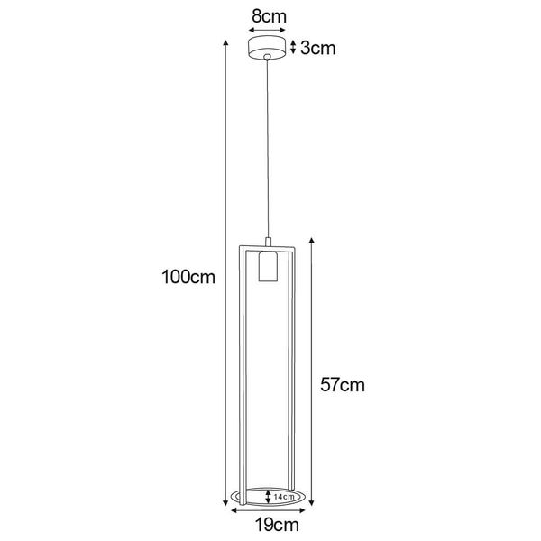 Wisząca lampa z kwietnikiem Estera K-4038 Kaja do salonu czarna