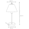 Stojąca LAMPKA nocna TOUCH 12561/21/12 Lucide szklana satynowa chrom biała