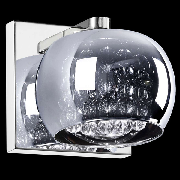 Szklany kinkiet z kryształkami CRYSTAL W0076-01A-B5FZ glamour chrom