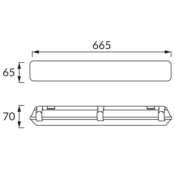 Oprawa pyłoszczelna Arnold 4379 Ideus IP65 zewnętrzna belka szara