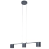 Loftowa wisząca lampa Mila 3 41362 do salonu zwis tubki grafitowy