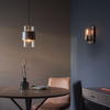 Industrialna lampa wisząca L&-190601 Light& tuba szklana brąz patyna