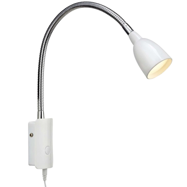 Regulowana LAMPA ścienna TULIP 105939 Markslojd kinkiet OPRAWA na peszlu LED 2,5W 3000K do czytania biała