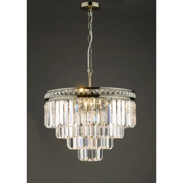 Pałacowy żyrandol do salonu Vyana VYA0475 kryształowy mosiądz