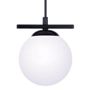 Kulista lampa wisząca GLOBE 1207 szklana do salonu czarna biała