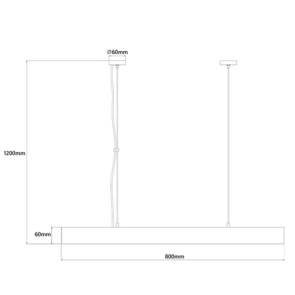 Lampa wisząca Cali LP-1301/1P M BK Smart LED 32W 3000-6000K czarna