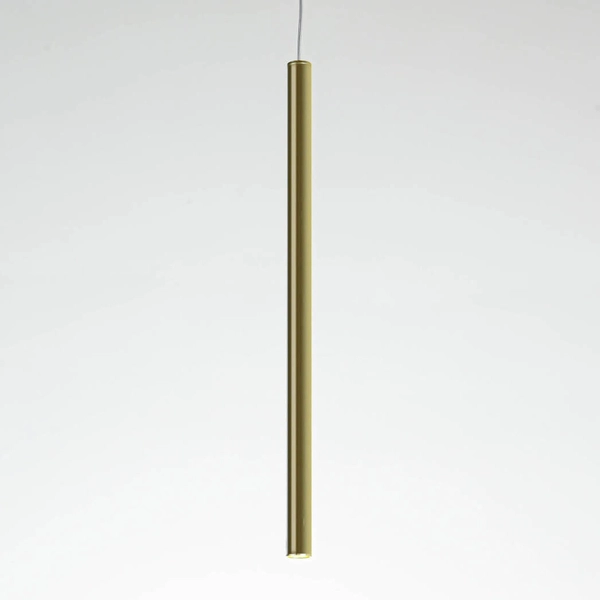 Wisząca lampa salonowa Lunga LP-894/1P GD nowoczesna tuba metalowy sopel złoty