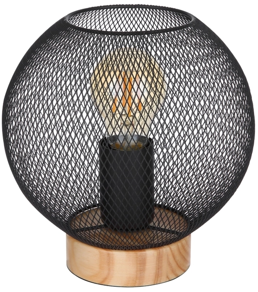 Nocna lampa Pablo 15663T do sypialni kula czarna drewno