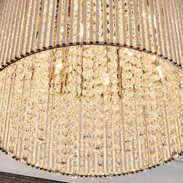 Sufitowa lampa kryształowa Galina 81980 okrągła glamour chrom przezroczysty