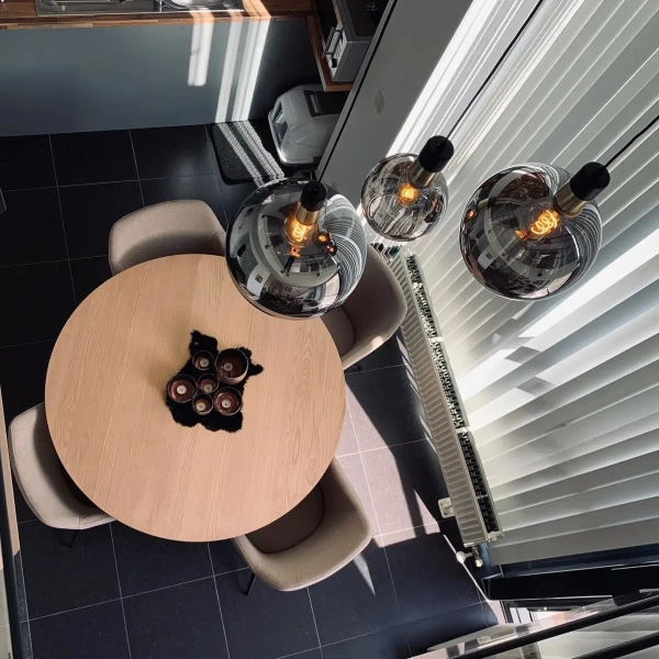 Loftowa lampa wisząca Julius 34438/40/65 Lucide szklana czarna złota