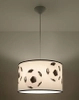 Zwisająca lampa Piłka SL.1425 Sollux dla chłopca czarna biała