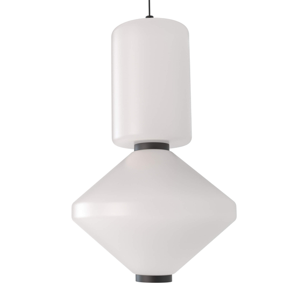 Nowoczesna lampa wisząca Akiko do salonu LED 16W 3000K czarna biała