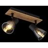 Lampa sufitowa Claude 54307-2W z regulacją drewno przydymiona