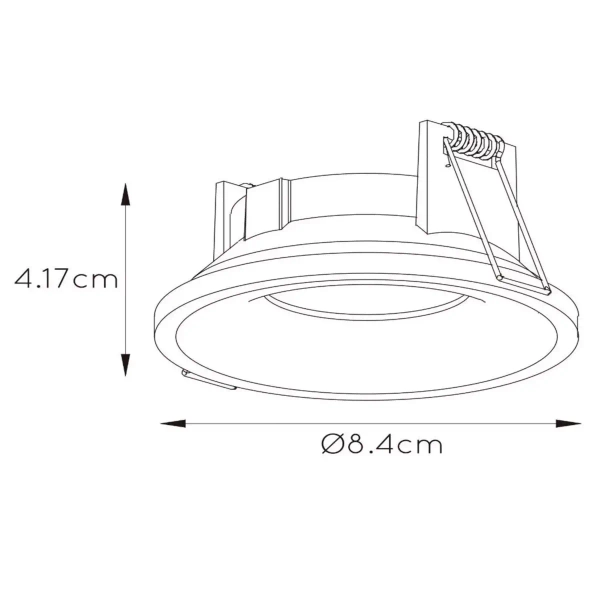 Łazienkowy spot sufitowy ZIVA 09923/01/30 Lucide IP44 czarny