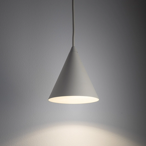 Stożkowa lampa zwieszana ZENITH 11455 jedwabisty szary