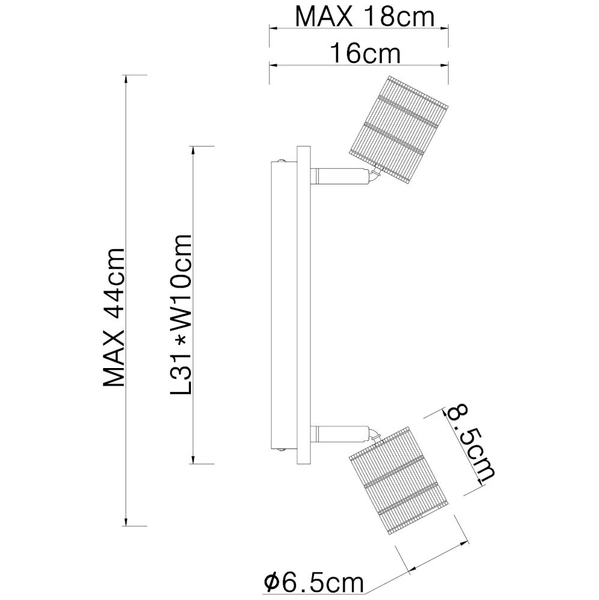 Lampa sufitowa JOSELLA 54033-2 Globo reflektorki czarne drewno