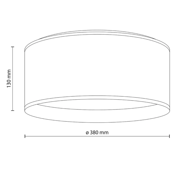 Okrągły plafon jutowy klosz Juta 5798 TK Lighting do salonu brązowy biały