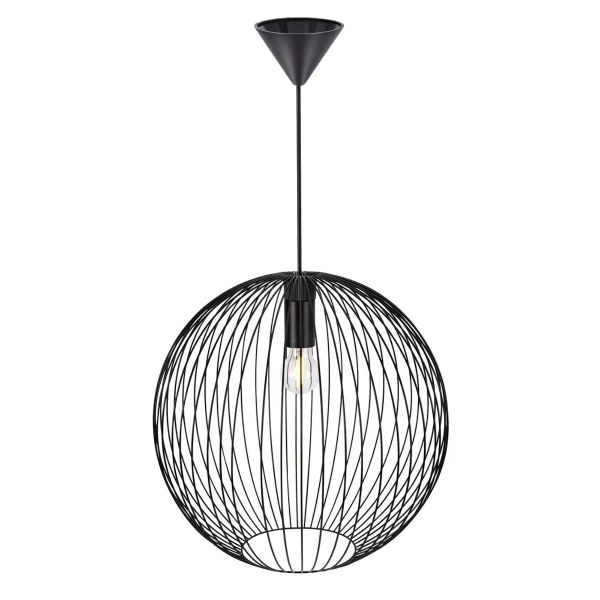 Wisząca lampa druciana BERONI 2213323003 nad stół czarny OUTLET