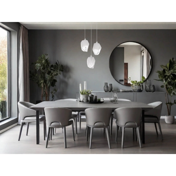 Potrójna lampa wisząca do pokoju Vigia LE41822 szklana biała