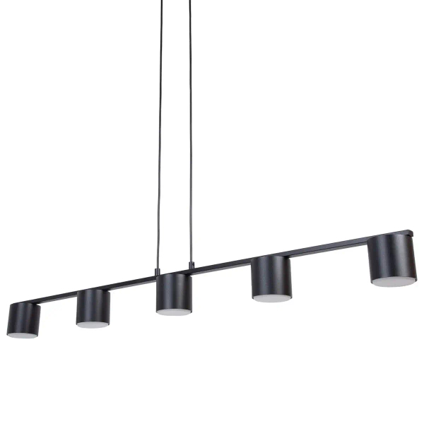 Żyrandol metalowy Mila 5 41345 do salonu tubki czarne