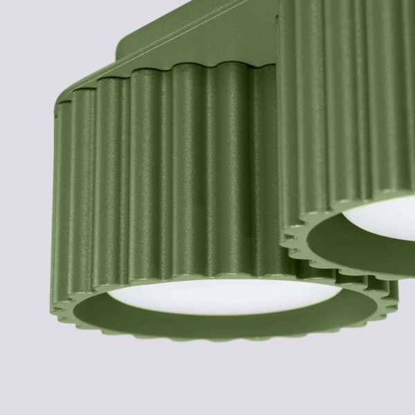 Metalowa sufitowa lampa ryfel AURA oliwkowa SL.1798 podwójna 2xGx53