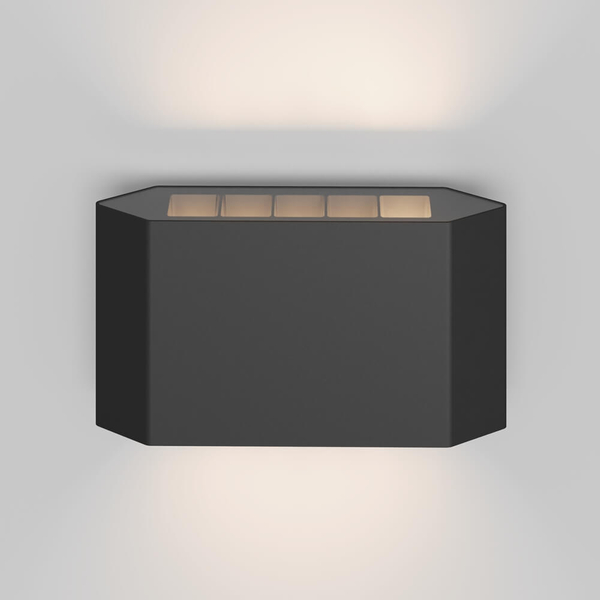 Ścienny kinkiet Pull O412WL-L8GF3K Maytoni IP54 romb LED 8W 3000K grafitowy