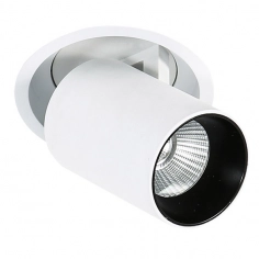 Wpust LAMPA sufitowa MERGE TRIMLES SL74058/12W 4000K WH+BL Italux metalowa OPRAWA LED tuba regulowana biała