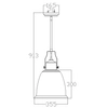 Wisząca LAMPA rustykalna FE-HOBSON-P-L-SN Elstead FEISS loftowa OPRAWA szklana ZWIS hygge nikiel przezroczysty