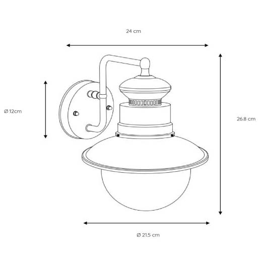 Industrialna lampa elewacyjna Figo 11811/01/30 vinatge czarna