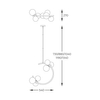 Wisząca lampa molekułowa Molecule P0454-06Q-F7AA Zumaline biały złoty