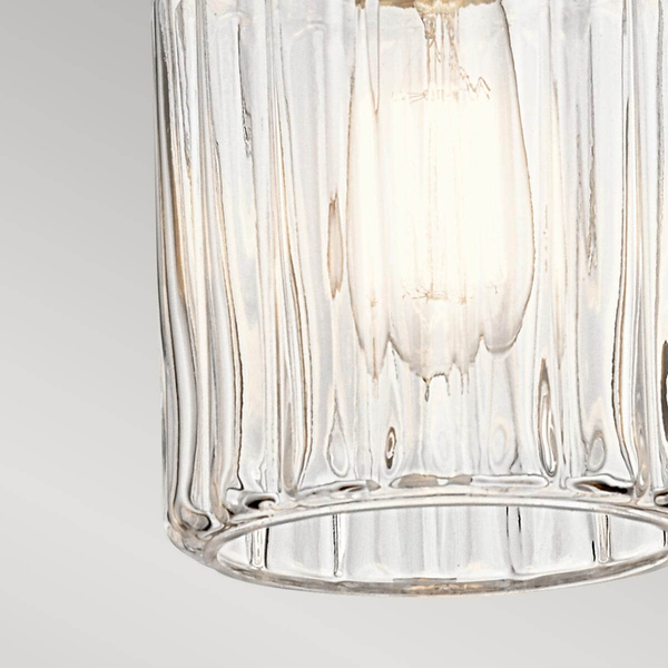 Szklana lampa nad wyspę Riviera KL-RIVIERA-P-B retro nikiel przezroczysta