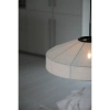Wisząca lampa do sypialni Alia 108955 lniana abażurowa czarny beżowy