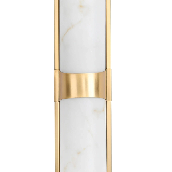 Marmurowa lampa ścienna MURO ST-3426-AGB-CE LED 14W 3000K biała mosiądz