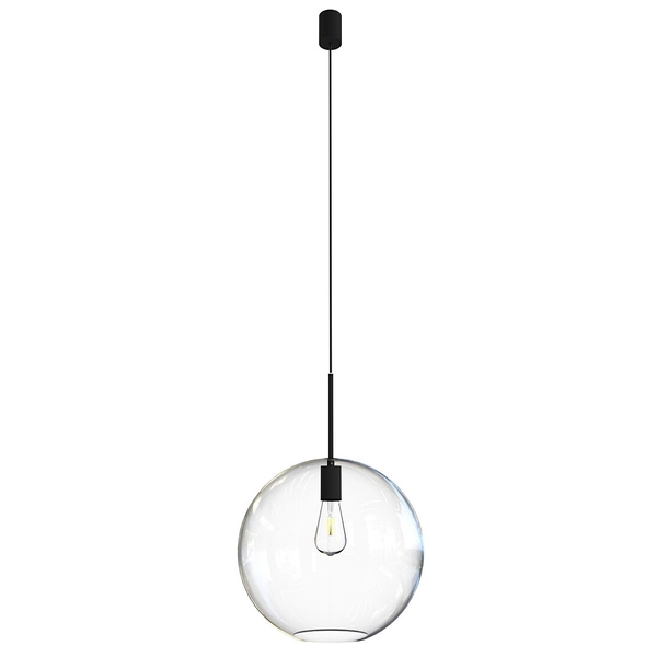 Skandynawska lampa wisząca Sphere 7846 kulista do sypialni czarna