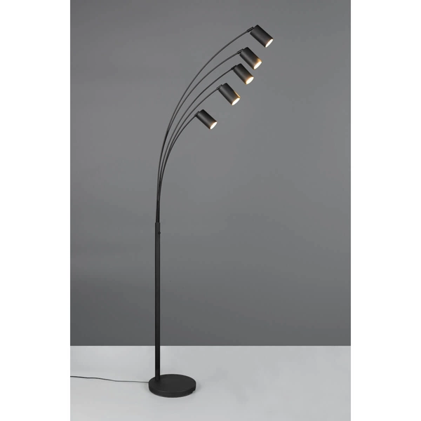 Sypialniana lampa podłogowa VANTOS DL532412400 Trio metalowa czarna