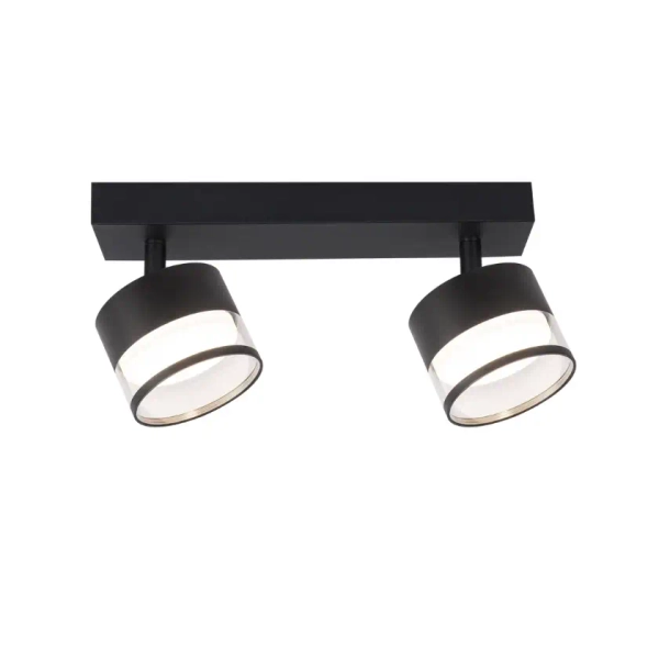 Podwójna lampa sufitowa Kendal LP-6331/2WS TR/BK regulowana czarna