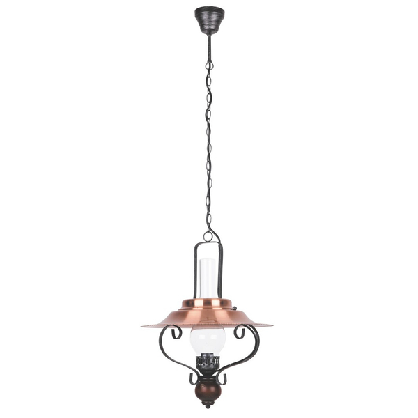 Lampa wisząca ENNA 7870 Rabalux naftowa na łańcuchu miedziana czarna 