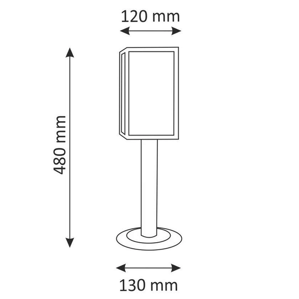 Słupek LAMPA ogrodowa MALMO 309198 Polux zewnętrzna OPRAWA stojąca klatka outdoor IP44 grafitowa przezroczysta