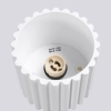 Metalowa lampa sufitowa AURA SL.1779 tubka ryflowana biała